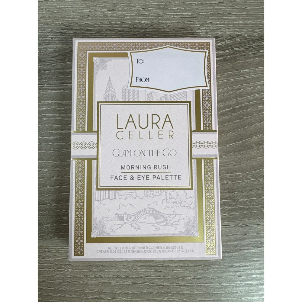 NEW~ Laura Geller GLAM ON THE GO Face Eye Palette 3 Sets Blush & Eyeshadows